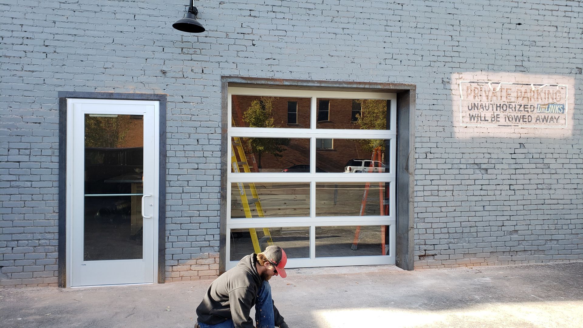 Garage doors at Star Route Brewing
